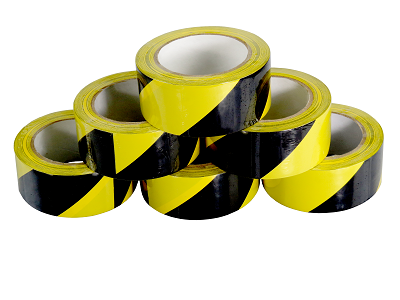 72 x Rolls of Yellow/Black PVC Hazard Warning Tape 50mm x 33M